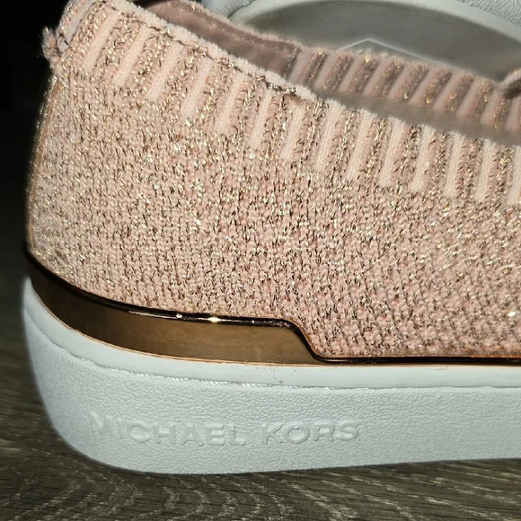 Michael Kors Women's Sparkling Rose Gold Loafers - Picture 2 of 9